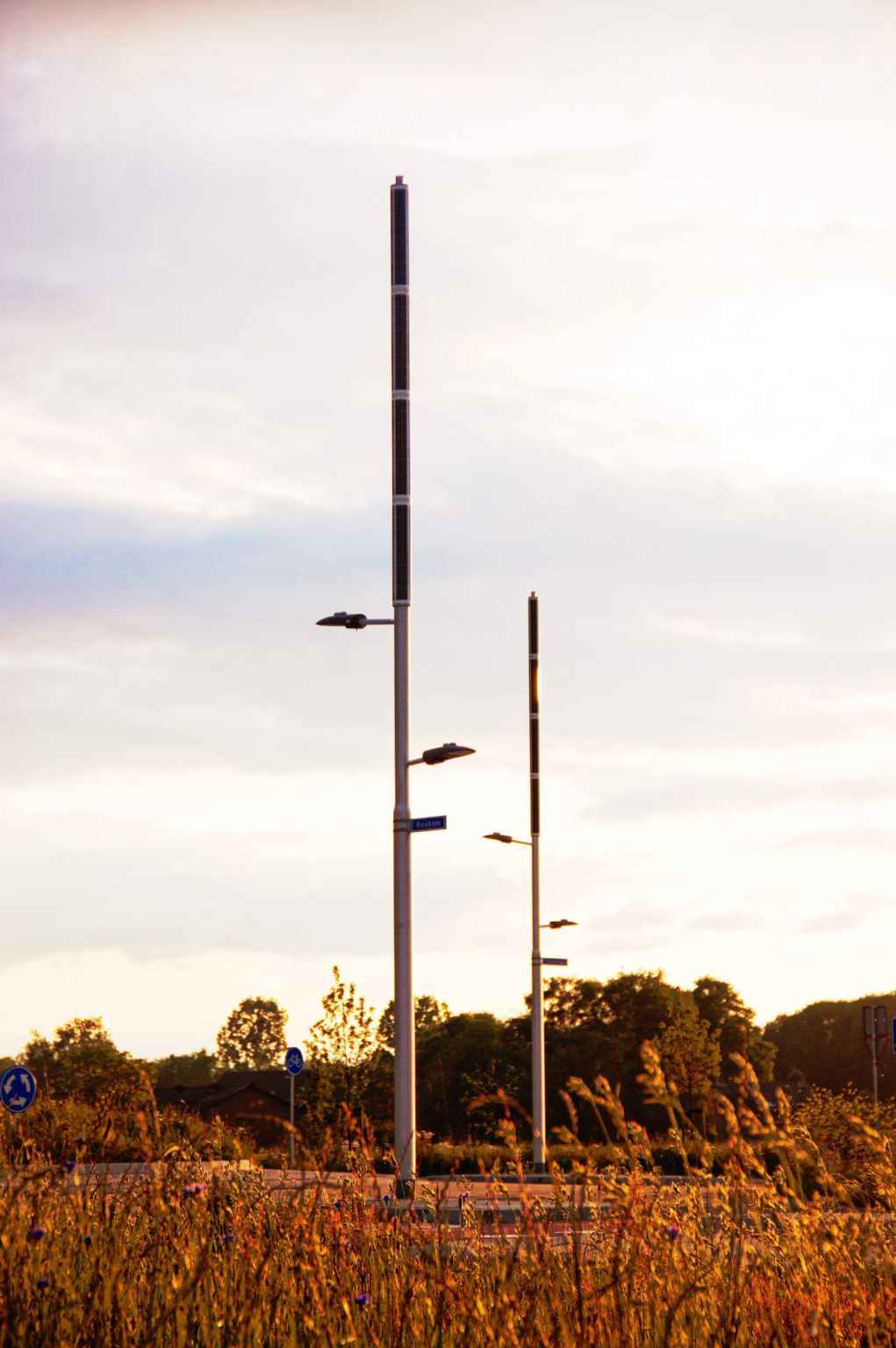 Soluxio hybrid solar light at Dutch road, smart city ready Soluxio hybrid solar light at Dutch road, smart city ready