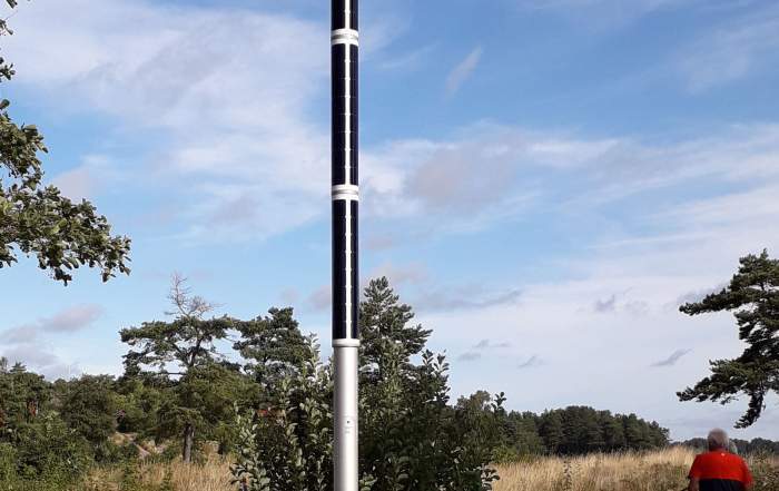 Soluxio Connect WiFi paal op zonne-energie in natuurgebied