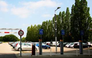 Solar-Parkplatzleuchte für Kassenautomaten
