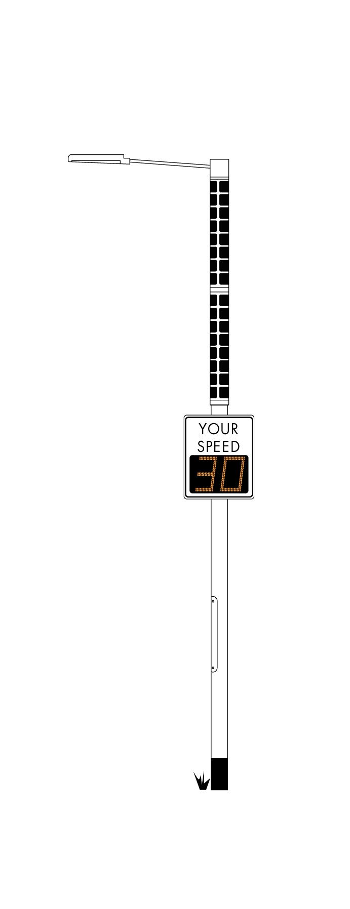 Soluxio_solar_speed_display_sign_on_soluxio_lighting Soluxio solar speed display_sign_on_soluxio_lighting-pole
