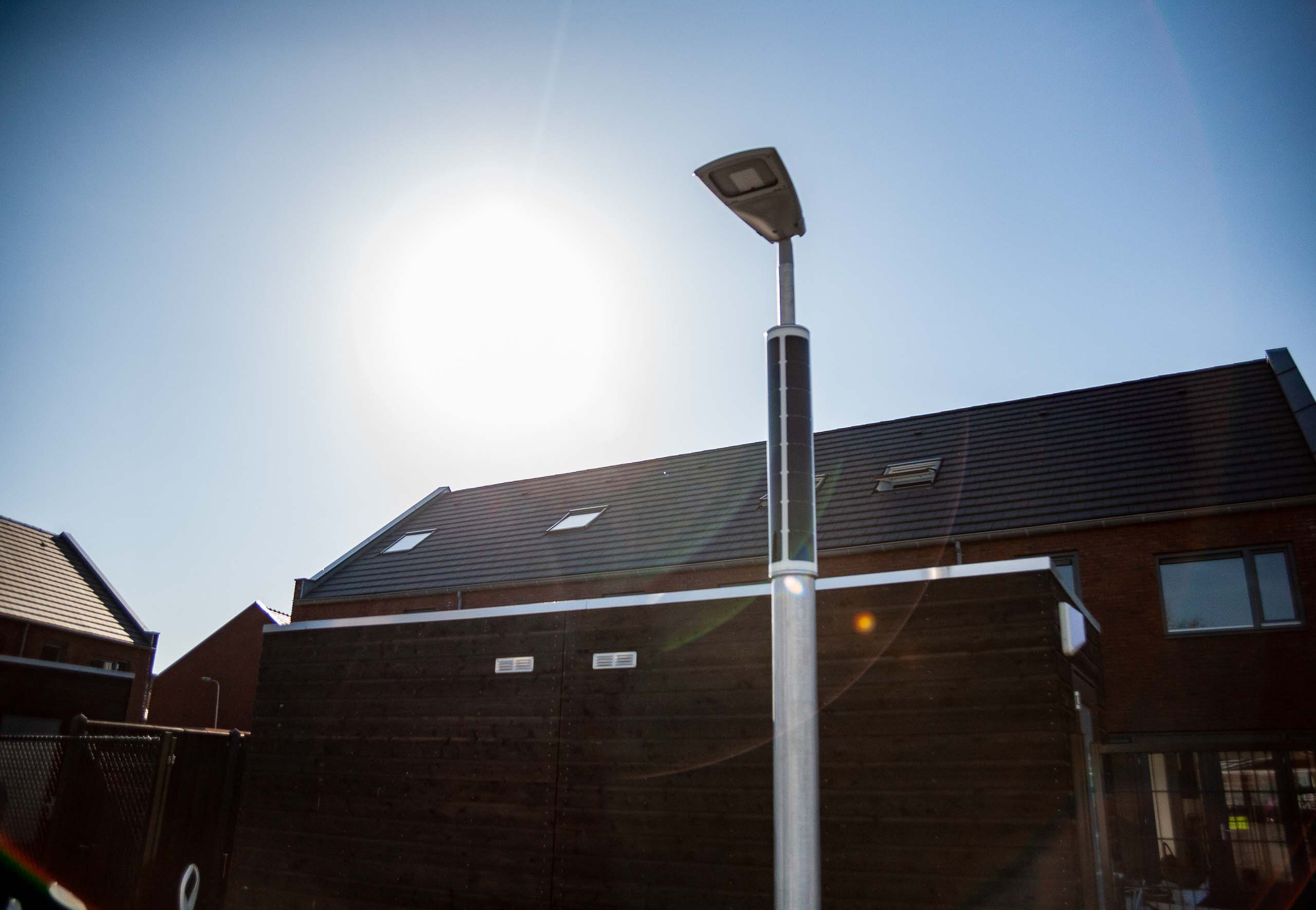 Solar powered light pole