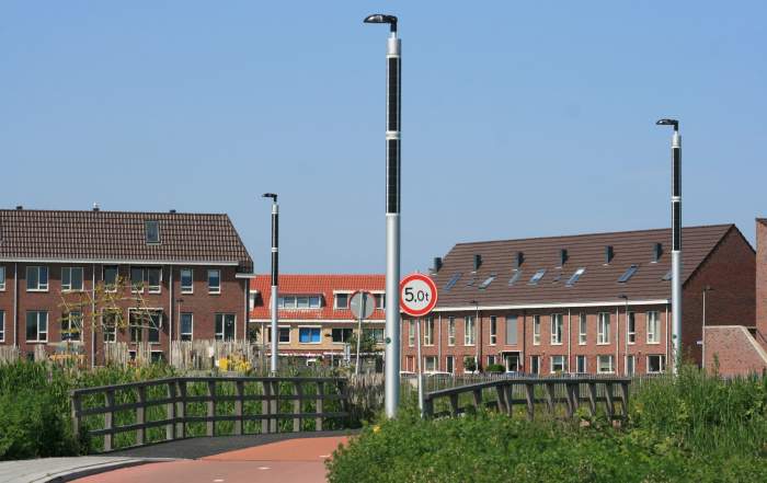 Soluxio eco solar pv modules straatverlichting Katwijk Nederland