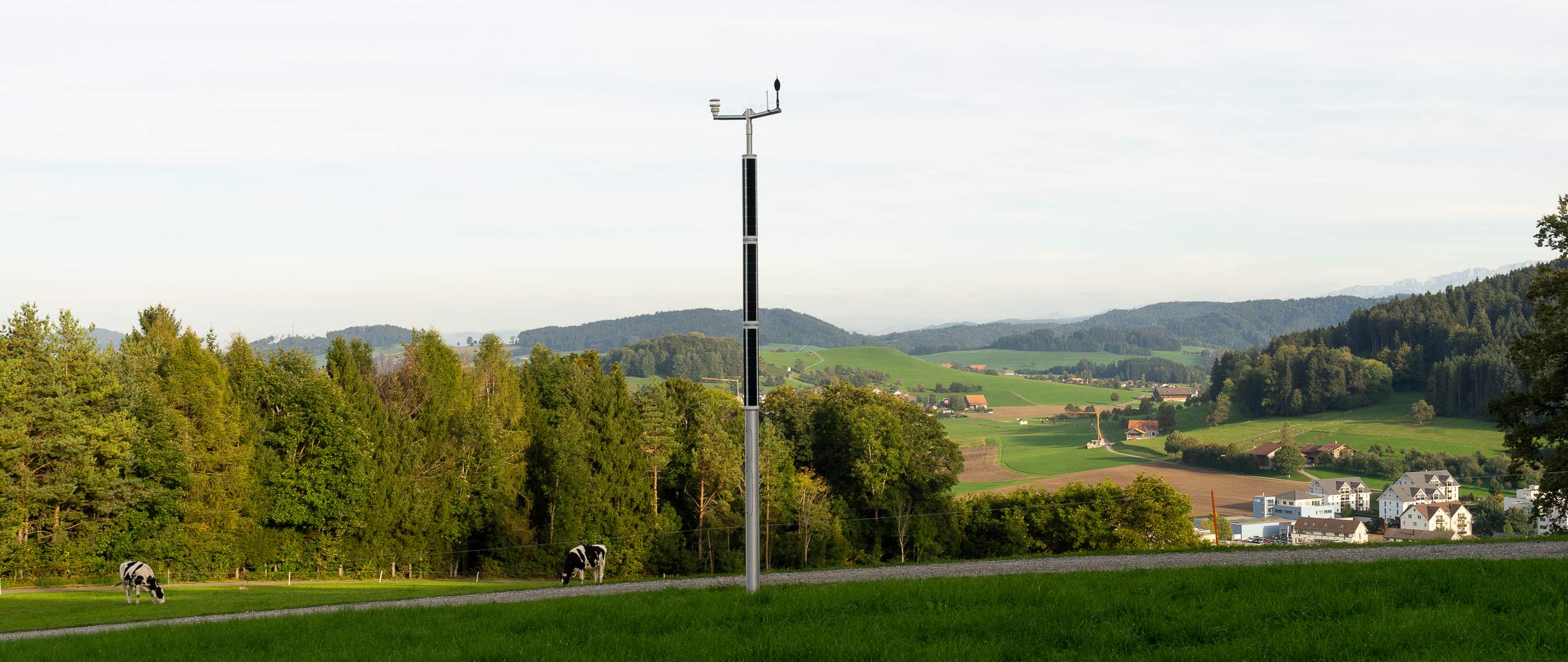 Soluxio solar smart pole in Switzerland
