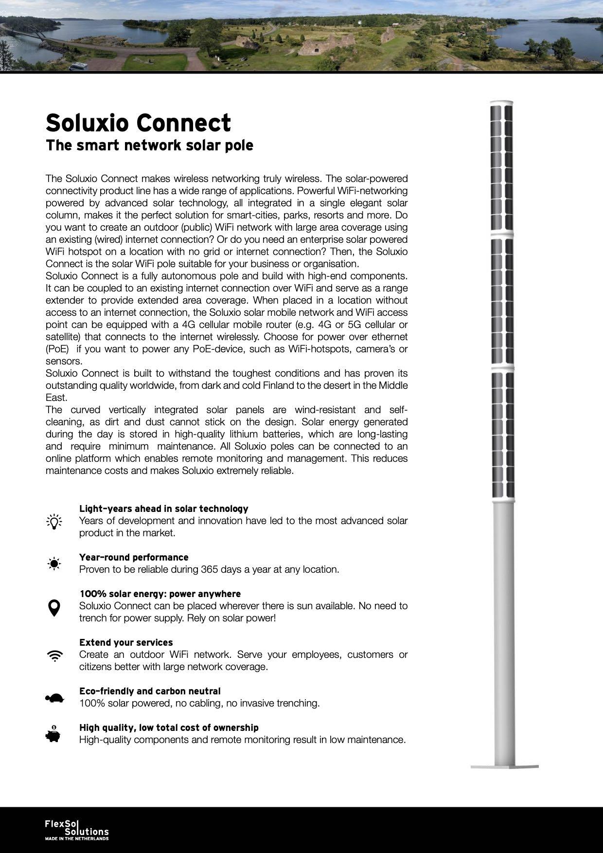 Soluxio Connect wifi hotspot leaflet